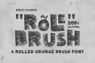 Rolebrush - Rolled Grunge Brush Font Font Download