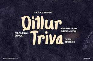 Qillur Triva - Handwritten Brush Font Font Download