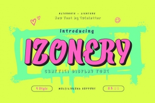 Izonery - Graffiti Font Font Download