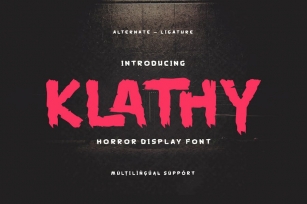 Klathy - Horror Display Font Font Download