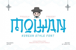 Molyan - Korean Style Font Font Download