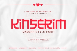 Kinserim - Korean Style Font Font Download