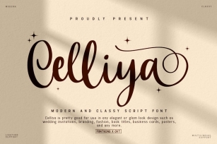 Celliya - Modern and Classy Script Font Font Download