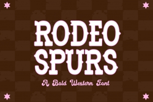 RODEO SPURS Fancy Cute Western Font Download