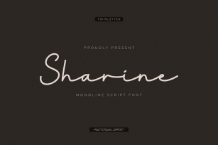 Sharine - Script Monoline Font Font Download