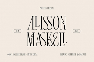 Alison Maskell Modern Serif Font Download