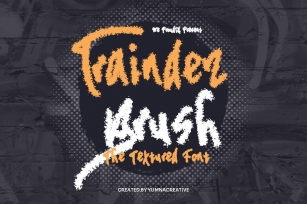 Traindez Brush - Textured Brush Font Font Download