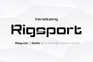 Rigsport - Sporty Futuristic Font Font Download