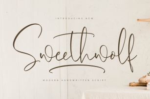 Sweethwolf Modern Handwritten Script Font Download