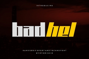 Badhel - Sans Serif Sport And Techno Font Font Download