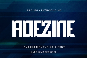 Aoezine - Futuristic Font Font Download