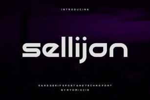 Sellijan - Sans Serif Sport And Techno Font Font Download