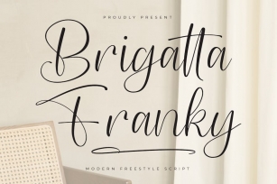 Brigatta Franky Modern Freestyle Script Font Download