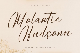 Molantic Hudsonn Modern Freestyle Script Font Download