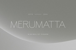 Merumatta - Elegant Monotype Font Download