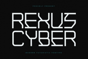 Rexus Cyber Modern Futuristic Fontype Font Download