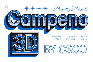 Campeno 3D Font Download