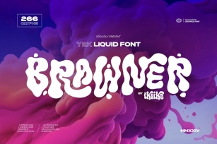 Brawner - Y2K Liquid Font Font Download