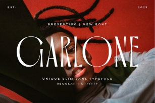 Garlone - Unique Slim Sans Typeface Font Download