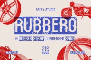 Rubbero – Rubber Stamp Condensed Font Font Download