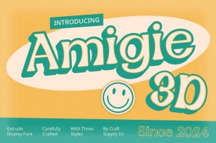 Amigie 3D Font Download