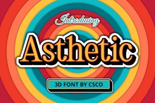 Asthetic 3D Font Download