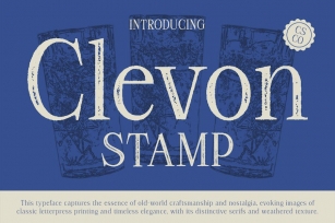 Clevon Stamp Font Download