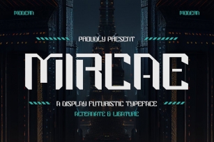 Mircae - A Display Futuristic Typeface Font Download