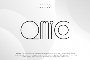 Qmico -  Modern Minimal Art Deco Font Font Download