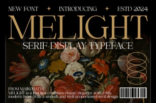 Melight - Serif Display Typeface Font Download