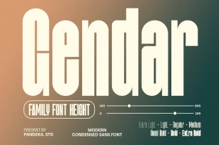 Gendar - Modern Condensed Display Font Download