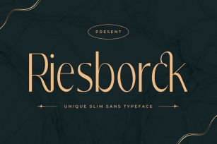 Riesborck - Unique Slim Sans Typeface Font Download