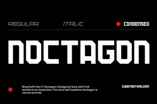 Noctagon Bold Octagonal Sans Serif Font Font Download