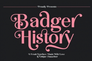 Badger History Typeface Font Download