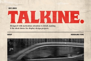 Talkine - Bold Headline Font Font Download