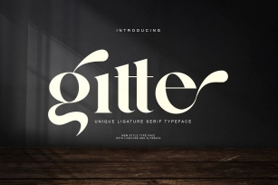 gitte unique ligature serif typeface Font Download