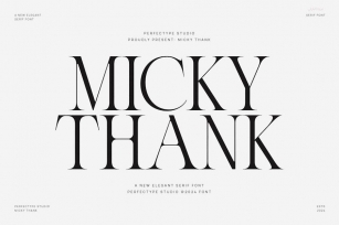 Micky Thanks Elegant Serif Font Typeface Font Download