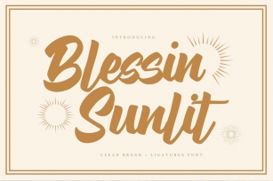 Blessin Sunlit - Clean Brush Ligatures Font Font Download