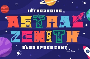 Astral Zenith - Star Space Font Font Download