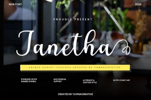 janetha Script - Unique Script Font Font Download