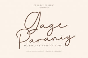 Gage Paraniy - Script Monoline Font Font Download