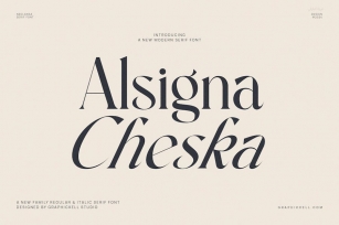 Alsgina Cheska Family Elegant Serif Font Text Font Download