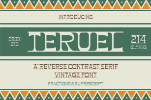 Teruel - Reverse Contrast Vintage Font Font Download