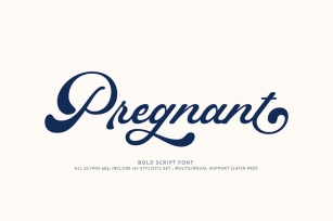 Pregnant - Bold Script Font Font Download