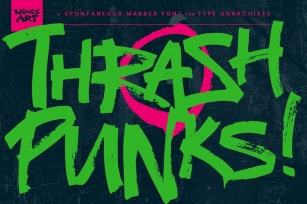 Thrash Punks: A Spontaneous Marker Font Font Download