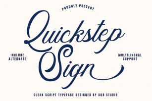 Quickstep Sign - Clean Script Font Font Download