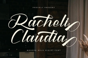 Racheli Claudia Modern Bold Script Font Font Download