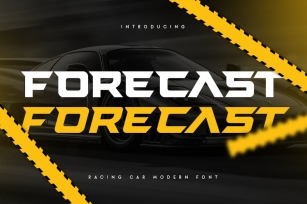 FORECAST - Racing Car Modern Font Font Download