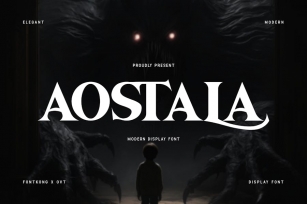Aostala - Modern Display Font Font Download