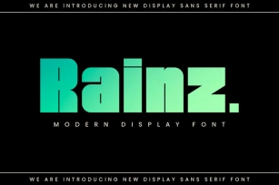 Rainz Sans Serif Font Font Download